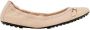 TOD'S Ballerina Leather Flat in beige - Thumbnail 3