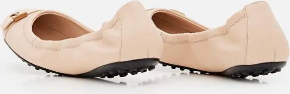 TOD'S Ballerina Leather Flat in beige