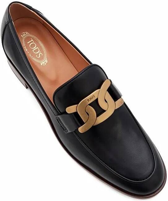 TOD'S Loafers & ballerina schoenen 35mm Leather Loafers in zwart