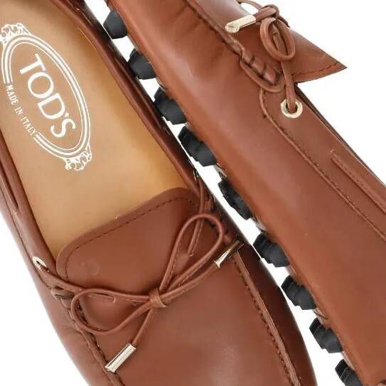 TOD'S Loafers & ballerina schoenen Brown Smooth Leather Loafers in bruin