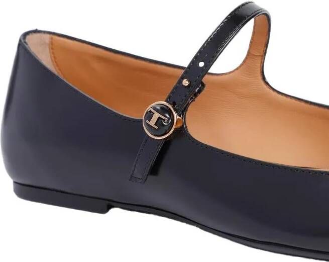 TOD'S Loafers & ballerina schoenen Calf Leather Ballerinas in beige