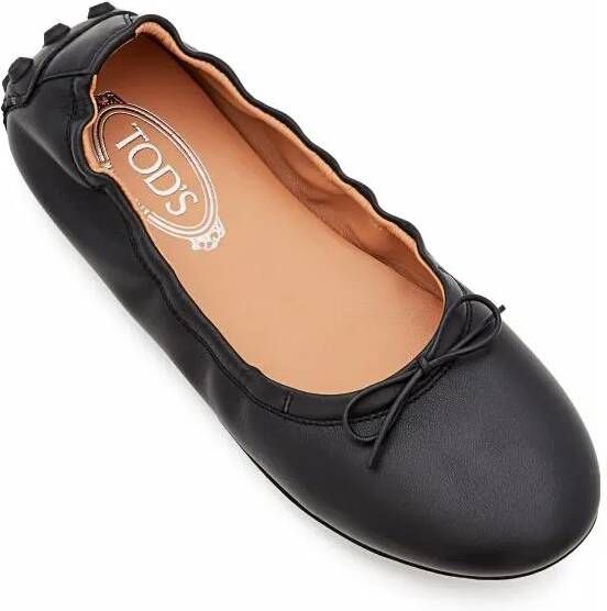 TOD'S Loafers & ballerina schoenen Gommino Leather Ballet Flats in zwart