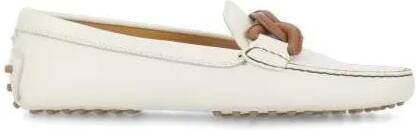 TOD'S Loafers & ballerina schoenen Leather Loafers in crème