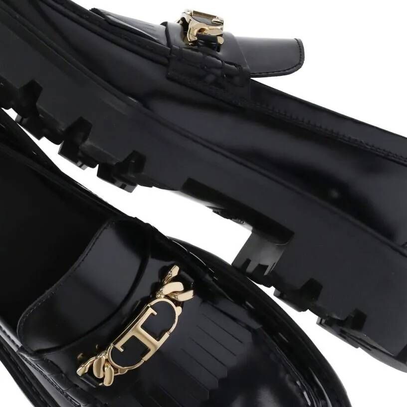 TOD'S Loafers & ballerina schoenen Leather Loafers in zwart