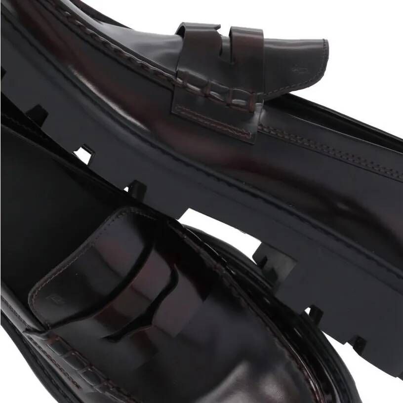 TOD'S Loafers & ballerina schoenen Leather Loafers in zwart