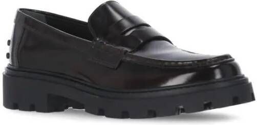 TOD'S Loafers & ballerina schoenen Leather Loafers in zwart