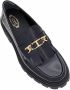 TOD'S Logo Chain Leather Loafers in zwart - Thumbnail 2