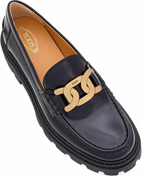 TOD'S Loafers & ballerina schoenen Patent Leather Loafers in zwart