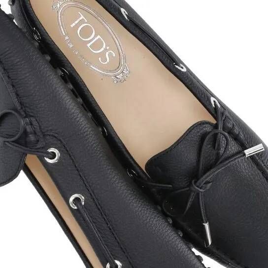 TOD'S Loafers & ballerina schoenen Pebbled Leather Loafers in zwart