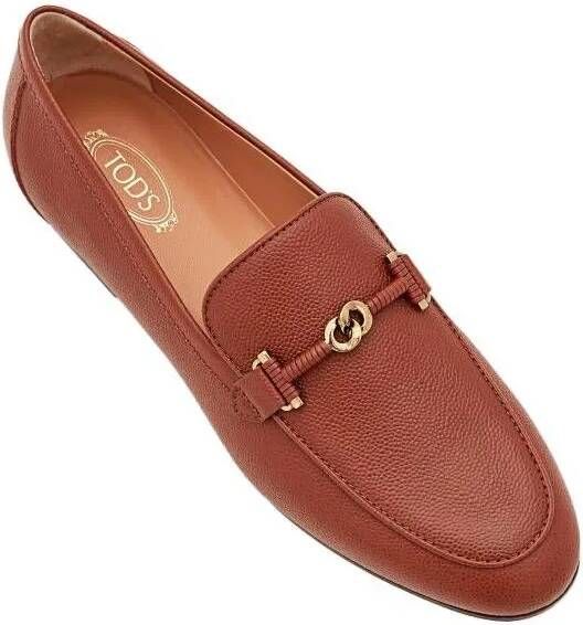 TOD'S Loafers Flat Leather Loafers in bruin