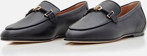 TOD'S Loafers Flat Leather Loafers in zwart