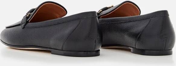 TOD'S Loafers Flat Leather Loafers in zwart