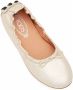 TOD'S Gommino Leather Ballet Flats in goud - Thumbnail 4