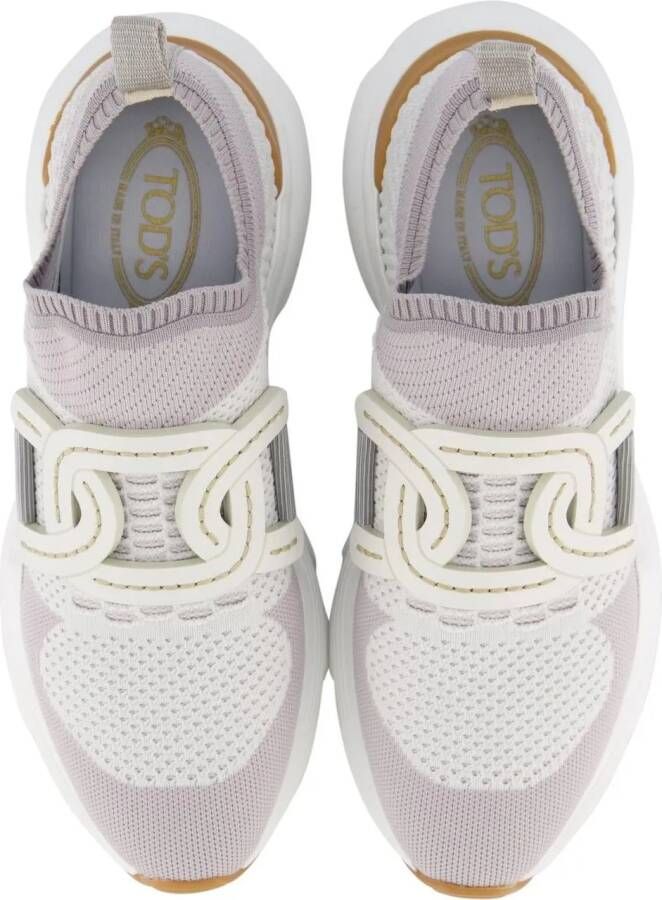 TOD'S Low-Top Sneakers Dames Kate Sneaker Grijs Wit in wit