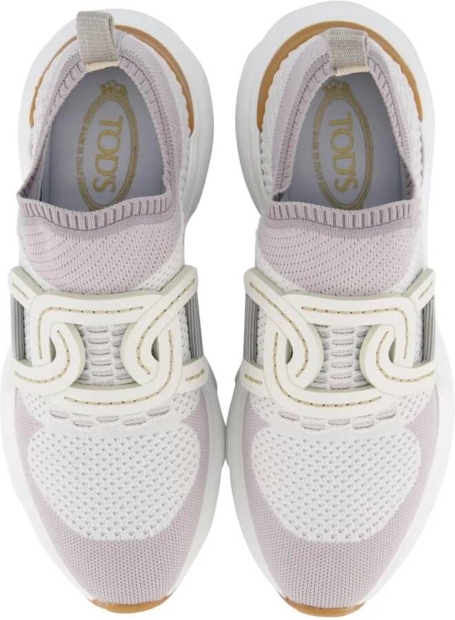 TOD'S Low-Top Sneakers Dames Kate Sneaker Grijs Wit in wit