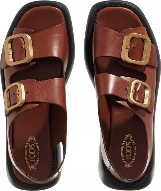 TOD'S Sandalen Double Buckle Sandal in bruin