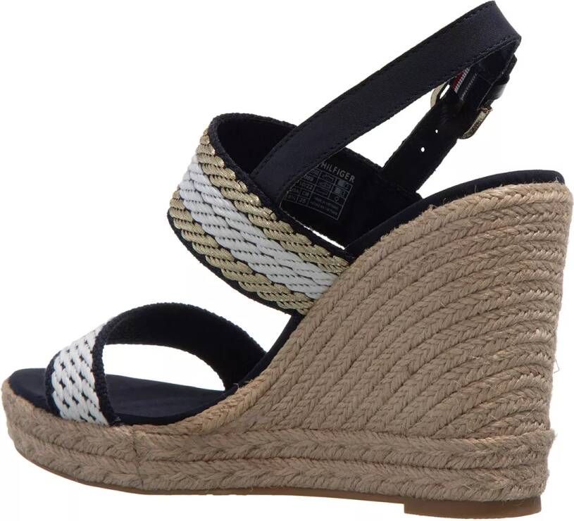 Tommy Hilfiger Espadrilles Golden Webbing Wedge in blauw