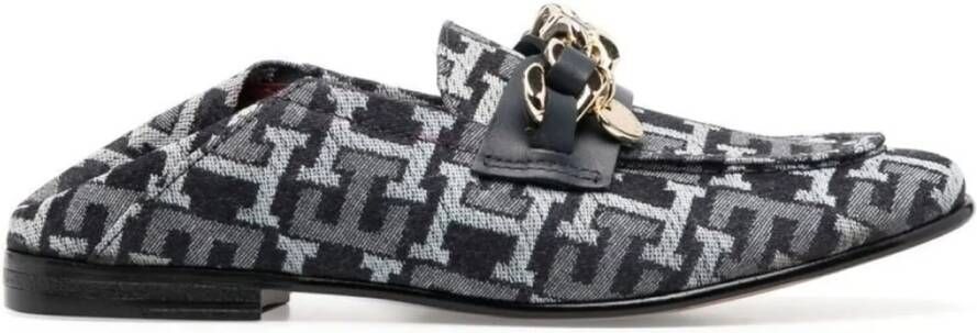 Tommy Hilfiger Sneakers Chain Detail Monogram Denim Loafers in meerkleurig