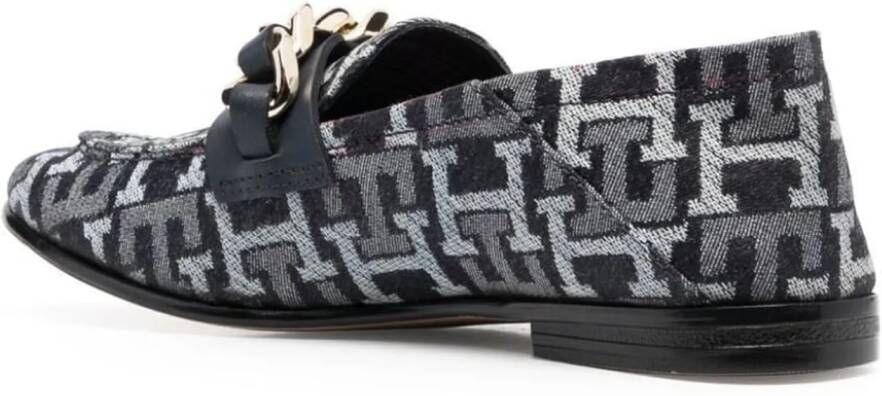 Tommy Hilfiger Sneakers Chain Detail Monogram Denim Loafers in meerkleurig