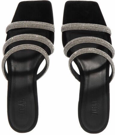 Toral Sandalen Metallic Sandals With Strass in zwart