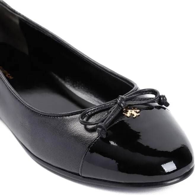 TORY BURCH Loafers Bow Ballet in zwart