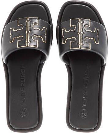 TORY BURCH Slippers Double T Sport Slide in zwart