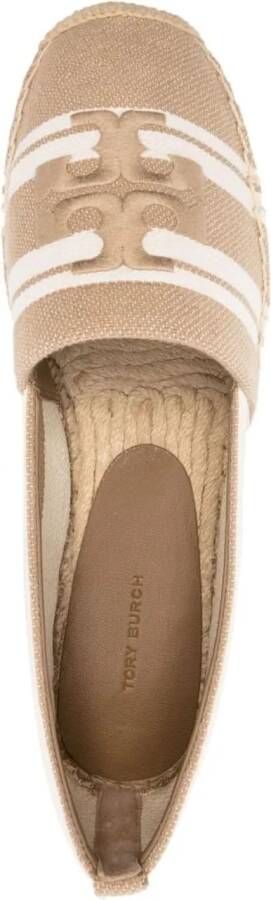 TORY BURCH Sneakers Double T Jacquard Logo Espadrilles in beige