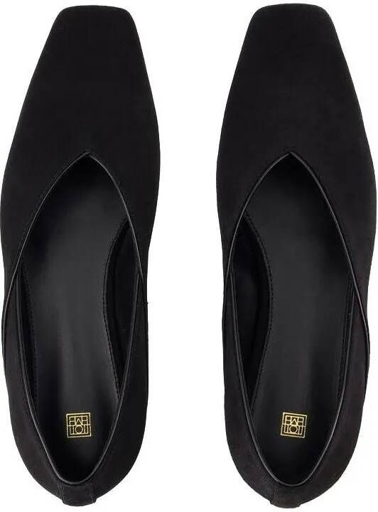 TOTEME Loafers The Everyday Flat Ballerinas Suede Bl in zwart