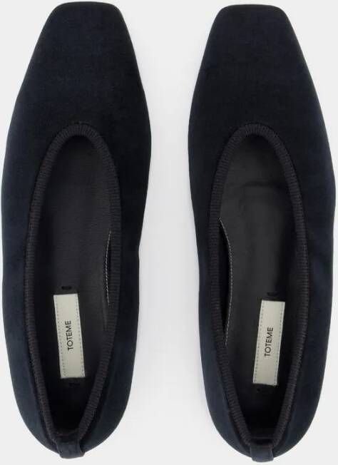 TOTEME Minimalist Ballerinas Leather Black in zwart