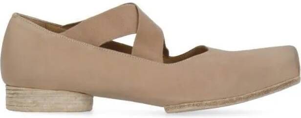 Uma Wang Loafers & ballerina schoenen Natural Leather Ballerinas in beige