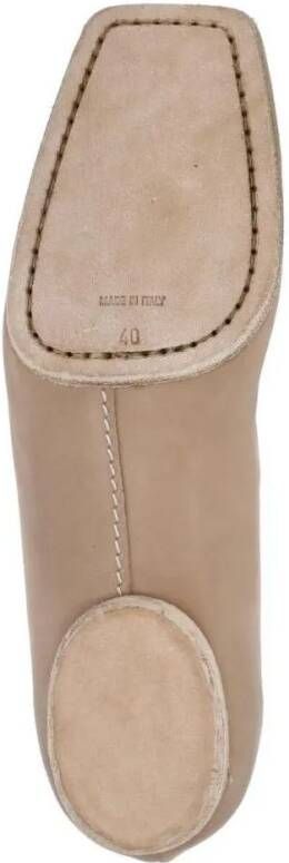 Uma Wang Loafers & ballerina schoenen Natural Leather Ballerinas in beige