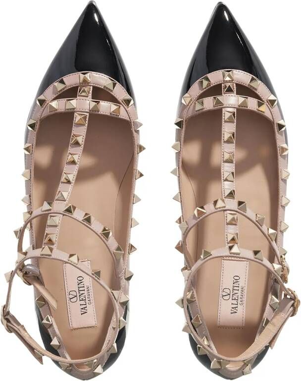 Valentino Garavani Loafers Ballerina Rockstud in zwart