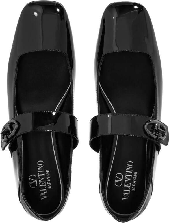 Valentino Garavani Loafers Ballerina Vlogo in zwart