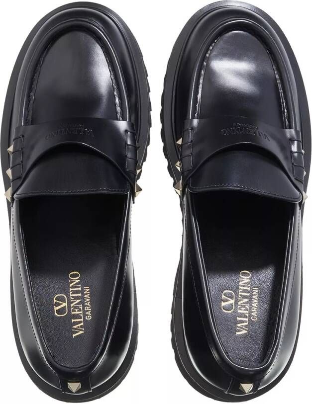 Valentino Garavani Loafers & ballerina schoenen Loafer Rockstud in zwart