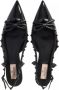 Valentino Garavani Loafers Rockstud Bow T.05 Ballerina in zwart - Thumbnail 2