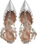 Valentino Garavani Pumps & high heels Ankle Strap Rockstud in zilver - Thumbnail 4