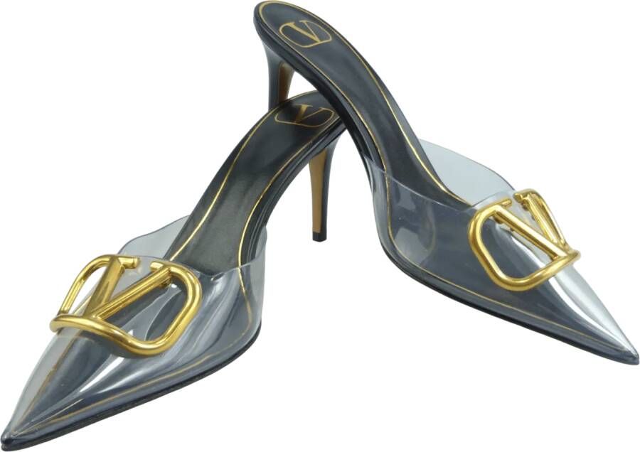 Valentino Garavani Pumps & high heels Decollet� Trasparente con Logo Dorato in zwart