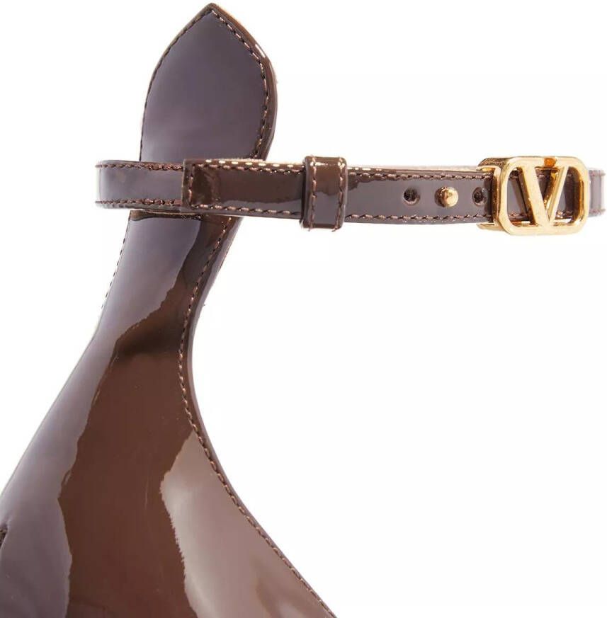 Valentino Garavani Pumps & high heels Tan Go 155 Leather Platforms in bruin