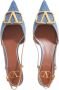 Valentino Garavani Pumps & high heels VLogo Slingback in blauw - Thumbnail 2