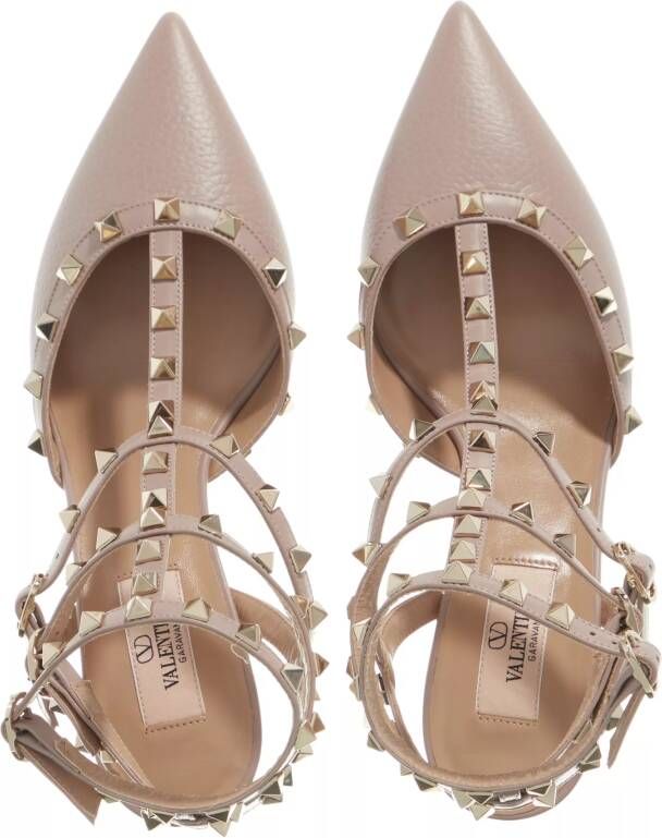 Valentino Garavani Sandalen Rockstud Ankle Strap Sandal in beige