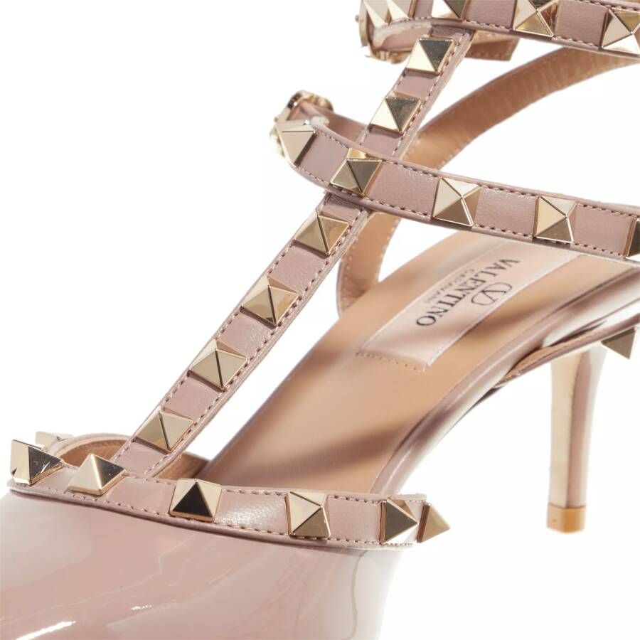 Valentino Garavani Sandalen Rockstud Ankle Strap Sandali Con Tacco in poeder roze