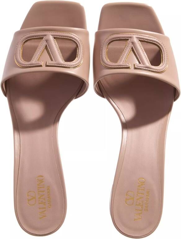 Valentino Garavani Sandalen Slide Vlogo Cut-Out in beige