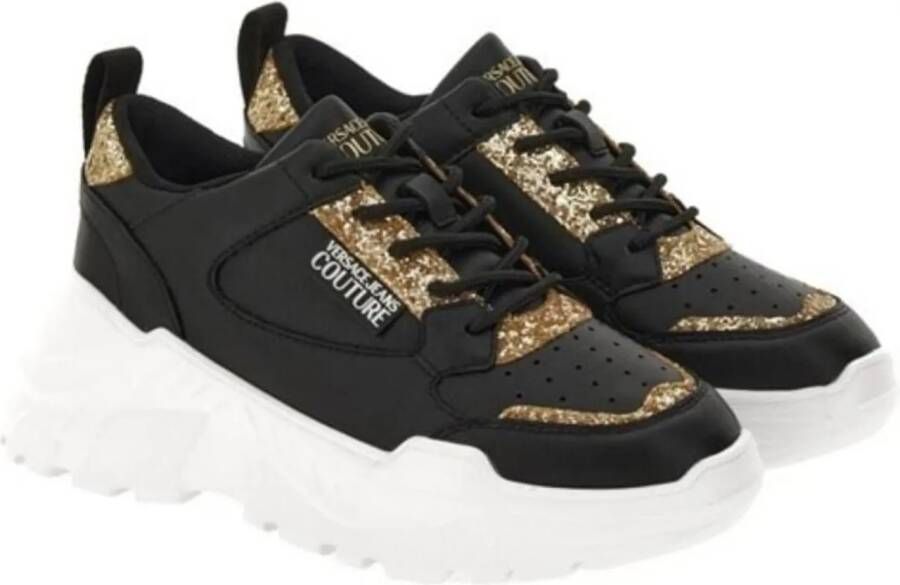 Versace Jeans Couture Low-Top Sneakers Sneaker Black in zwart