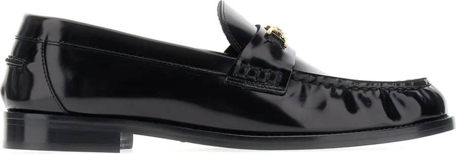 Versace Sandalen Flat shoes Black in zwart