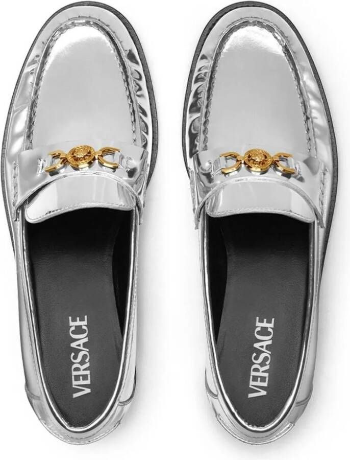 Versace Loafers Flat shoes Silver in zilver