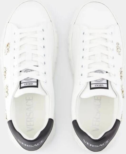 Versace Low-Top Sneakers La Greca Sneakers Canvas White in wit