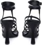 Versace Sandalen Black Satin Sandals in zwart - Thumbnail 2