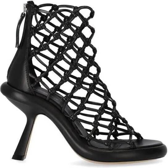 Vic Matié Sandalen Knot Black Heeled Sandal in zwart