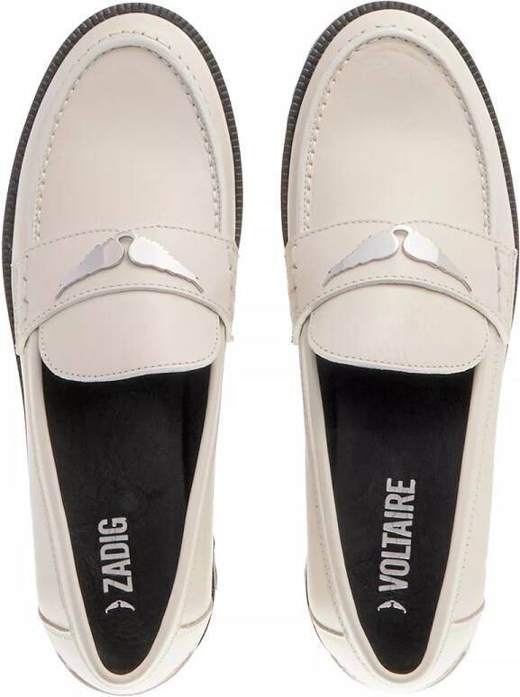 Zadig & Voltaire Loafers Joecassin Semy-Shiny Calfskin in crème