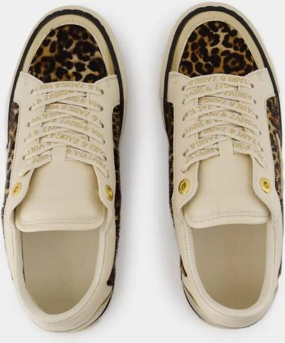 Zadig & Voltaire Low-Top Sneakers Fly On Sneakers Leather Printed in bruin